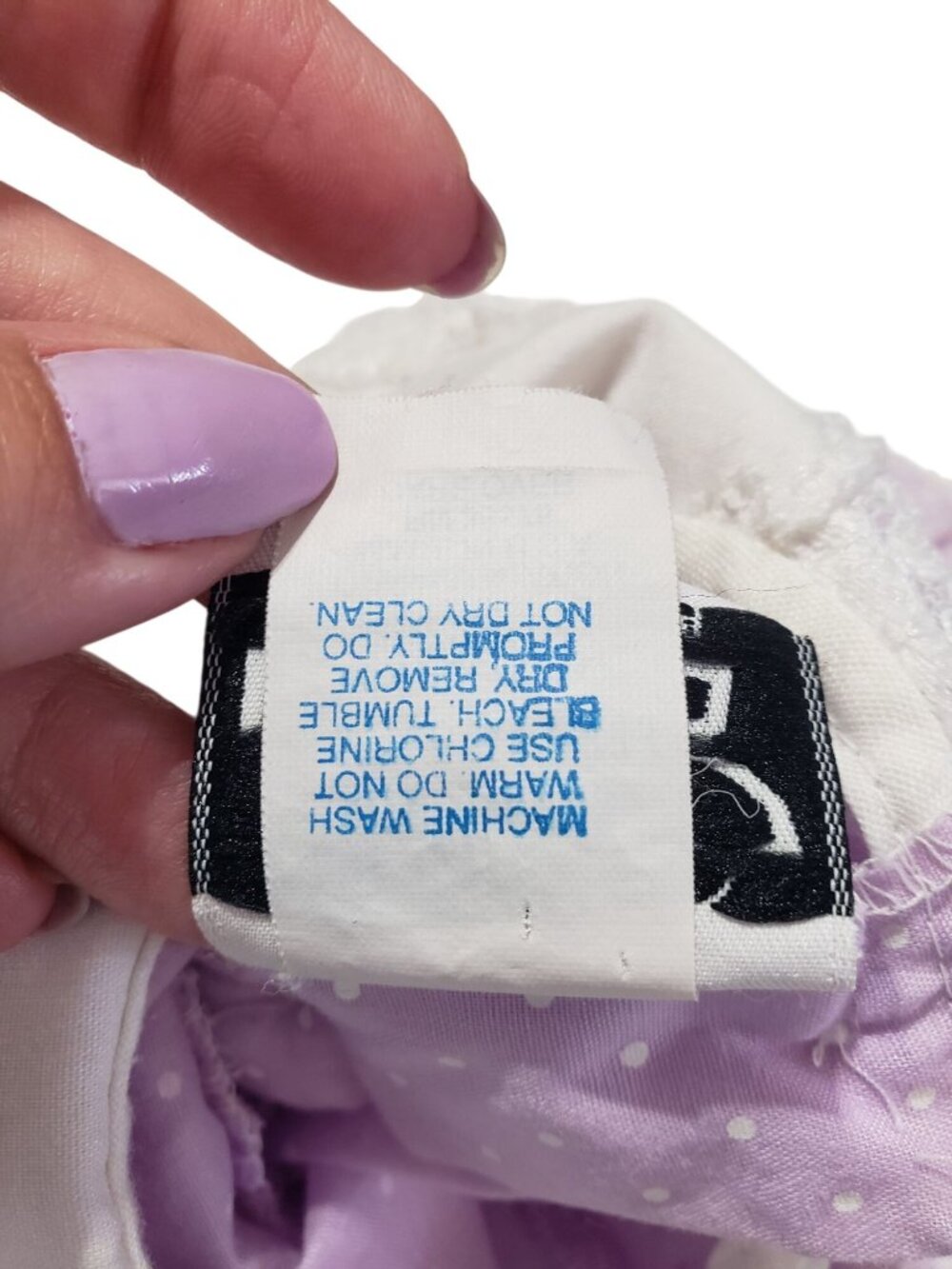 Vintage Jo Lene Purple Polka Dot Lace Tiered Circle Dress Party Frilly NB 0-6 M - Picture 10 of 12